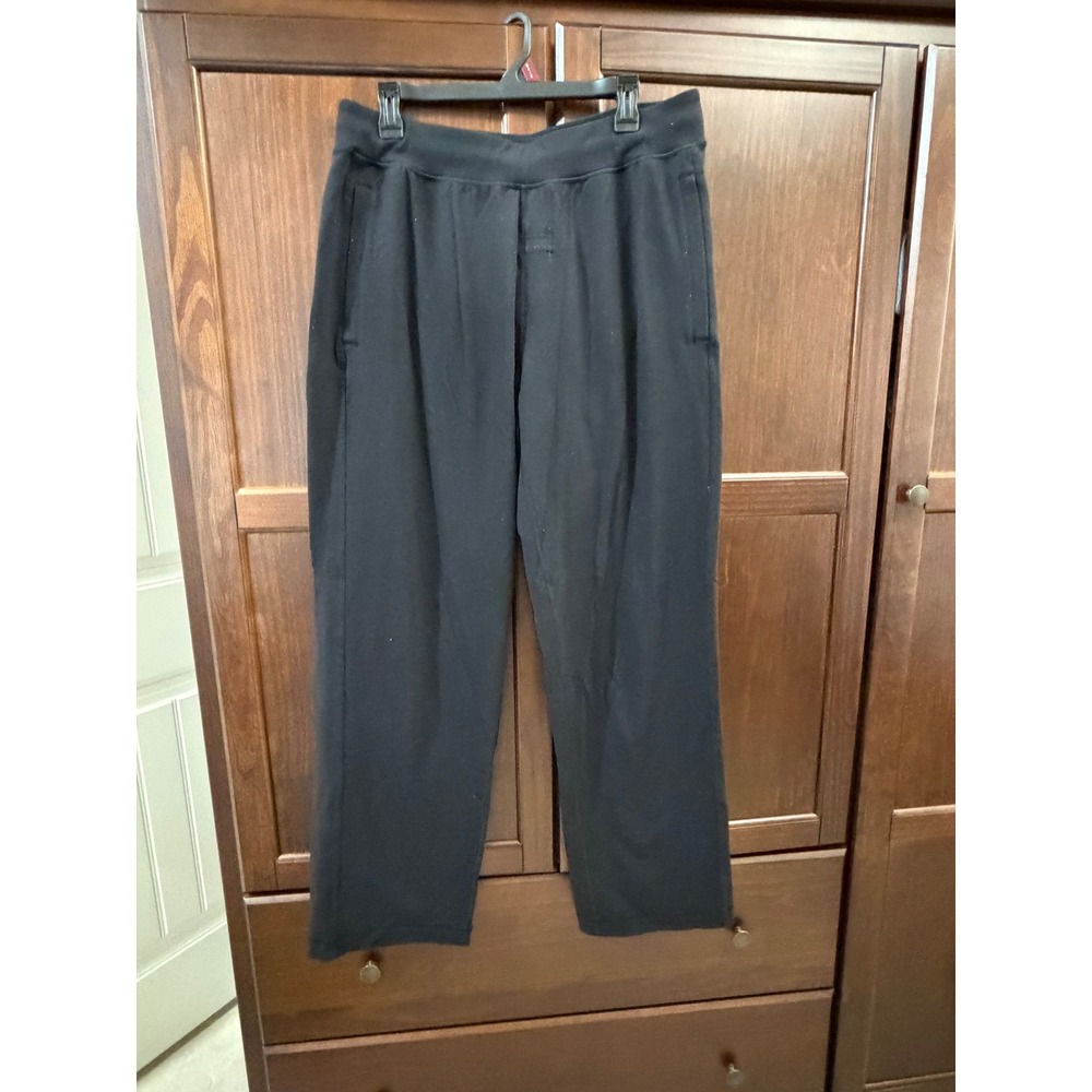 Lululemon Mens Black Wide Leg Sweatpants Relaxed Fit Pockets Lounge Pants XL